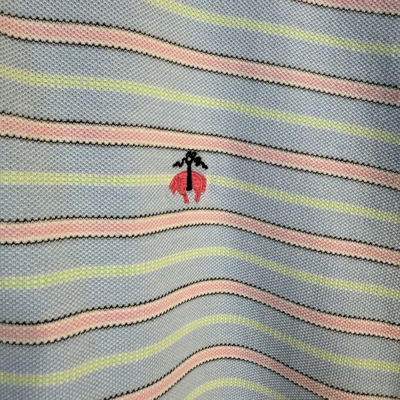 Brooks Brothers 346 Striped Polo Shirt Men's XL Blue Original Fit Pastel Preppy - Picture 7 of 11